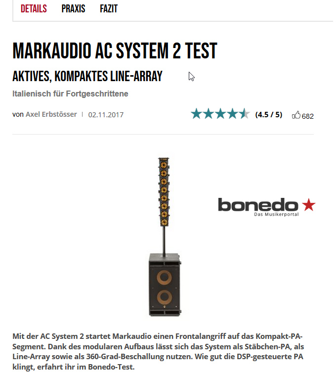 Markaudio AC System 2 Test